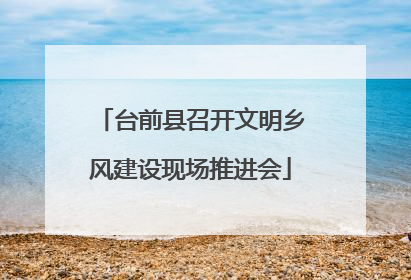 台前县召开文明乡风建设现场推进会