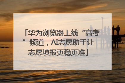华为浏览器上线“高考”频道，AI志愿助手让志愿填报更稳更准
