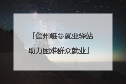 儋州峨蔓就业驿站助力困难群众就业