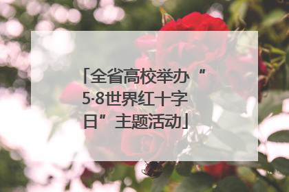 全省高校举办“5·8世界红十字日”主题活动