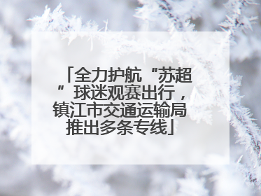 全力护航“苏超”球迷观赛出行，镇江市交通运输局推出多条专线