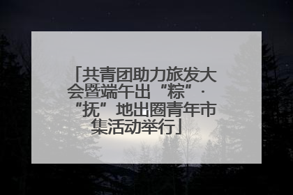 共青团助力旅发大会暨端午出“粽”·“抚”地出圈青年市集活动举行