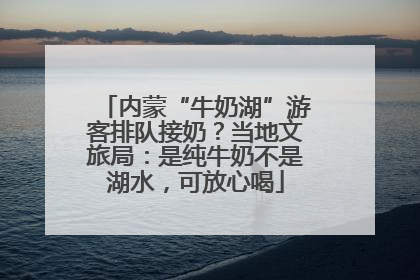 内蒙“牛奶湖”游客排队接奶？当地文旅局：是纯牛奶不是湖水，可放心喝