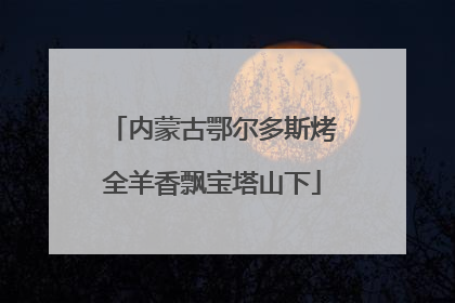 内蒙古鄂尔多斯烤全羊香飘宝塔山下