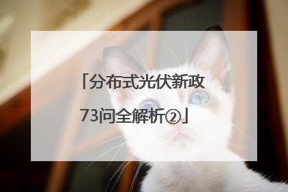 分布式光伏新政73问全解析②