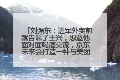 刘强东：进军外卖前就告诉了王兴，想邀他面对面喝酒交流，京东未来会打造一种与美团不同的商业模式