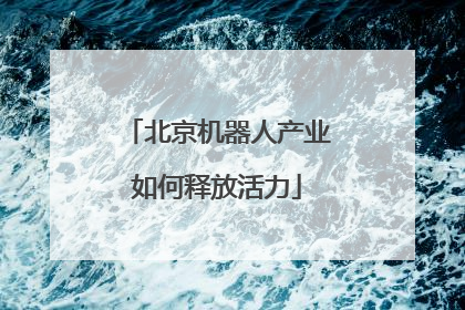 北京机器人产业如何释放活力