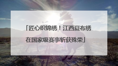 匠心织锦绣！江西夏布绣在国家级赛事斩获殊荣