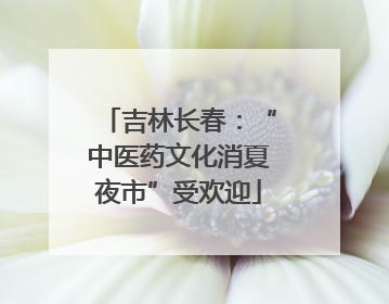 吉林长春：“中医药文化消夏夜市”受欢迎