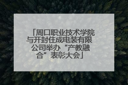 周口职业技术学院与开封住成电装有限 公司举办“产教融合”表彰大会