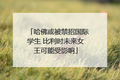 哈佛或被禁招国际学生 比利时未来女王可能受影响