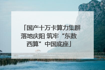国产十万卡算力集群落地庆阳 筑牢“东数西算”中国底座