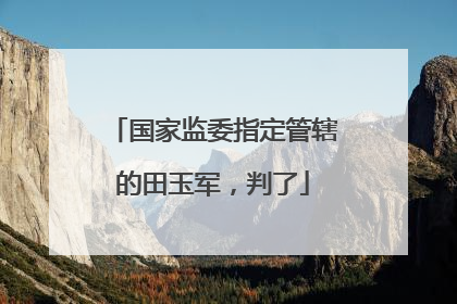 国家监委指定管辖的田玉军，判了