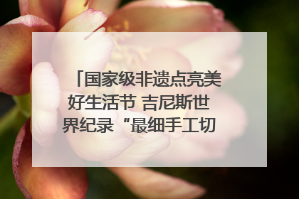 国家级非遗点亮美好生活节 吉尼斯世界纪录“最细手工切面”邀您来品！｜美好生活有“盐”味