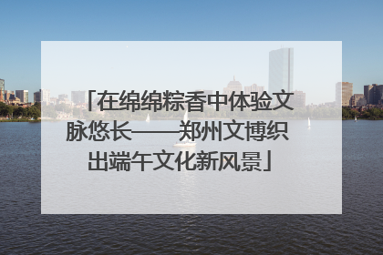 在绵绵粽香中体验文脉悠长——郑州文博织出端午文化新风景