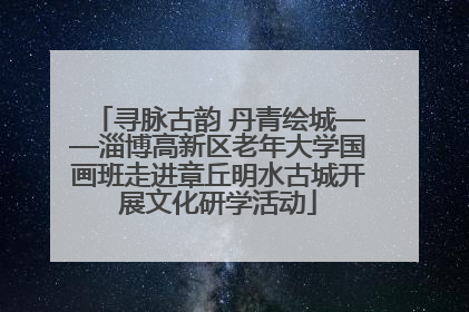 寻脉古韵 丹青绘城——淄博高新区老年大学国画班走进章丘明水古城开展文化研学活动