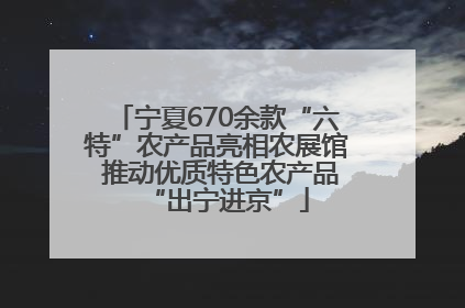 宁夏670余款“六特”农产品亮相农展馆 推动优质特色农产品“出宁进京”