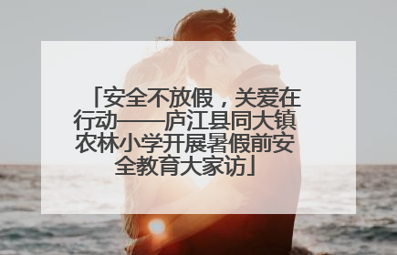 安全不放假，关爱在行动——庐江县同大镇农林小学开展暑假前安全教育大家访