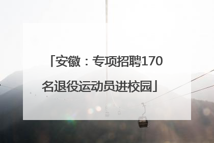 安徽：专项招聘170名退役运动员进校园