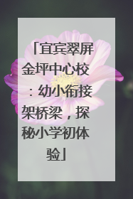 宜宾翠屏金坪中心校：幼小衔接架桥梁，探秘小学初体验