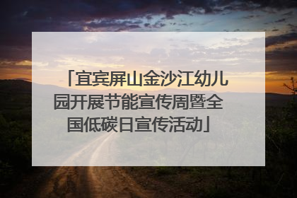 宜宾屏山金沙江幼儿园开展节能宣传周暨全国低碳日宣传活动