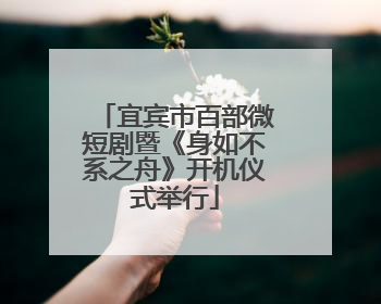 宜宾市百部微短剧暨《身如不系之舟》开机仪式举行