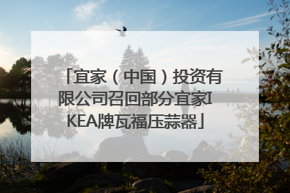 宜家（中国）投资有限公司召回部分宜家IKEA牌瓦福压蒜器