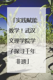 实践赋能教学！武汉文理学院学子探寻千年非遗