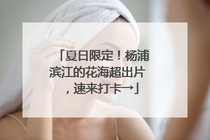 夏日限定！杨浦滨江的花海超出片，速来打卡→