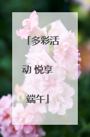 多彩活动 悦享端午