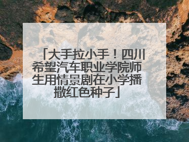 大手拉小手！四川希望汽车职业学院师生用情景剧在小学播撒红色种子