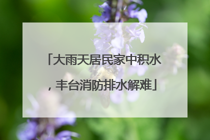 大雨天居民家中积水，丰台消防排水解难