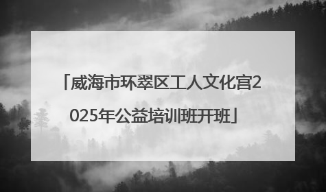 威海市环翠区工人文化宫2025年公益培训班开班