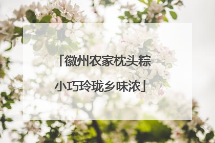 徽州农家枕头粽 小巧玲珑乡味浓
