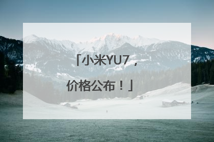 小米YU7，价格公布！