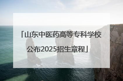 山东中医药高等专科学校公布2025招生章程