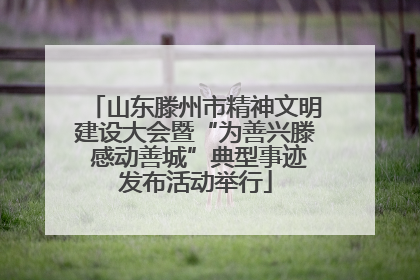 山东滕州市精神文明建设大会暨“为善兴滕 感动善城”典型事迹发布活动举行