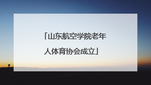 山东航空学院老年人体育协会成立