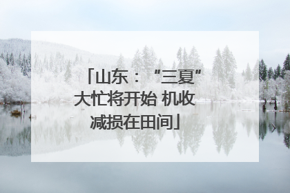 山东：“三夏”大忙将开始 机收减损在田间