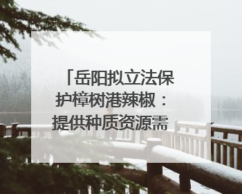 岳阳拟立法保护樟树港辣椒：提供种质资源需审批，违规最高罚5万