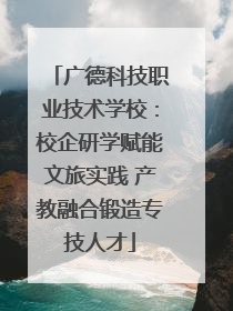 广德科技职业技术学校：校企研学赋能文旅实践 产教融合锻造专技人才