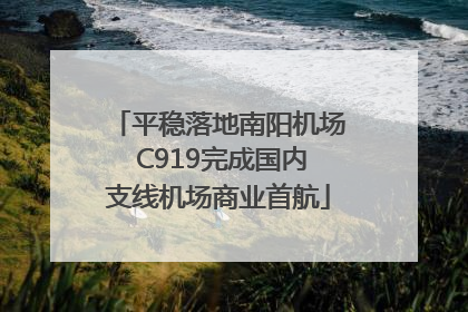 平稳落地南阳机场 C919完成国内支线机场商业首航