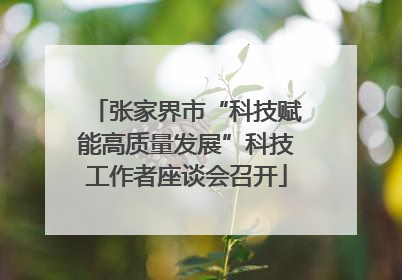 张家界市“科技赋能高质量发展”科技工作者座谈会召开