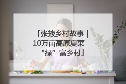 张掖乡村故事｜10万亩高原夏菜“绿”富乡村
