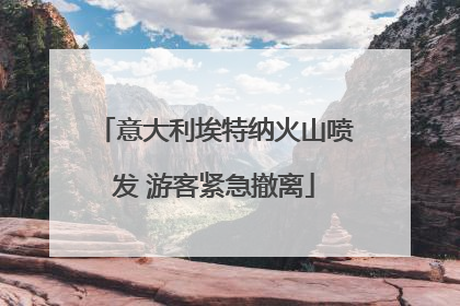 意大利埃特纳火山喷发 游客紧急撤离