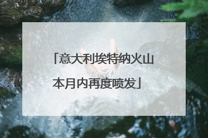 意大利埃特纳火山本月内再度喷发