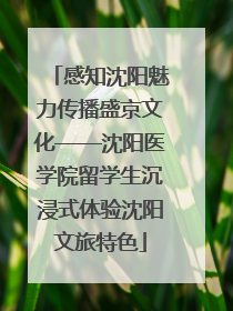 感知沈阳魅力传播盛京文化——沈阳医学院留学生沉浸式体验沈阳文旅特色