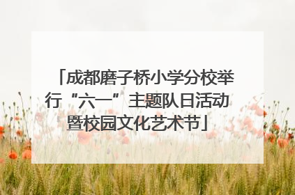 成都磨子桥小学分校举行“六一”主题队日活动暨校园文化艺术节