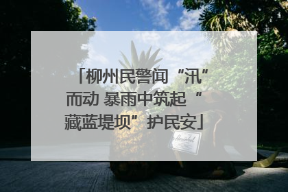 柳州民警闻“汛”而动 暴雨中筑起“藏蓝堤坝”护民安