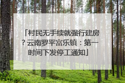 村民无手续就强行建房？云南罗平富乐镇：第一时间下发停工通知
